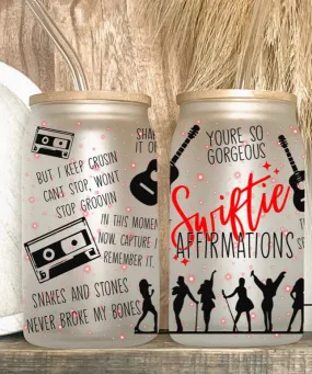 16oz Glass Tumbler - Swiftie Affirmations