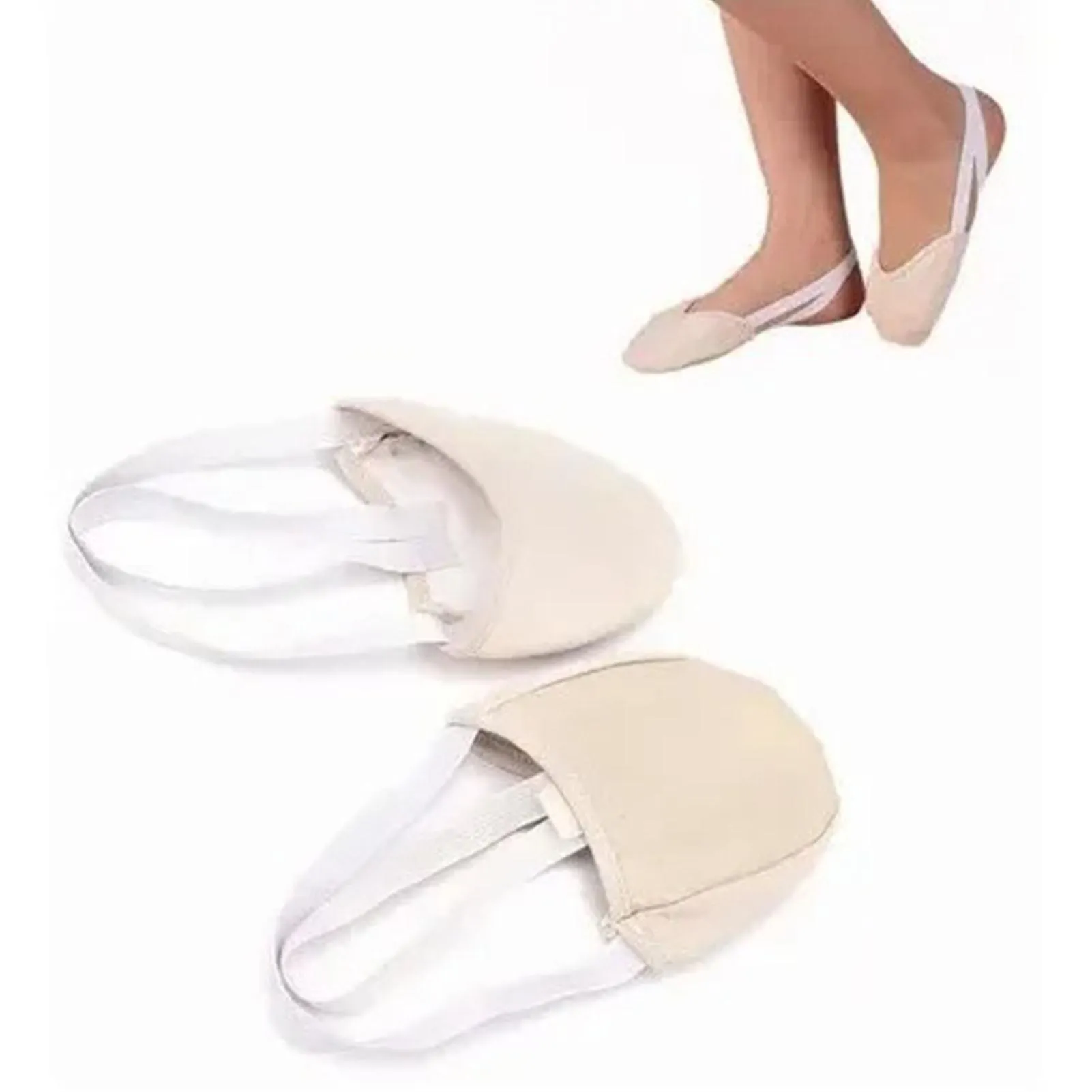 2024Girls Women Dance Half Sole Ballet Shoes Half Sole Synthetic Leather for Practice Performance