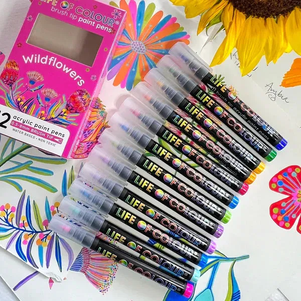 Acrylic Paint Pens, Wildflowers