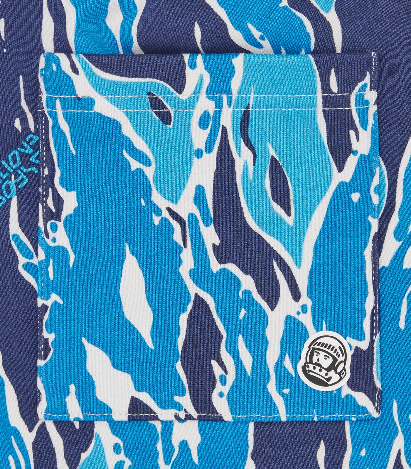 ARCH LOGO CAMO SWEATSHORTS - BLUE