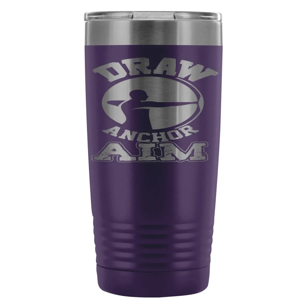 Archery Travel Mug Draw Anchor Aim 20oz Stainless Steel Tumbler