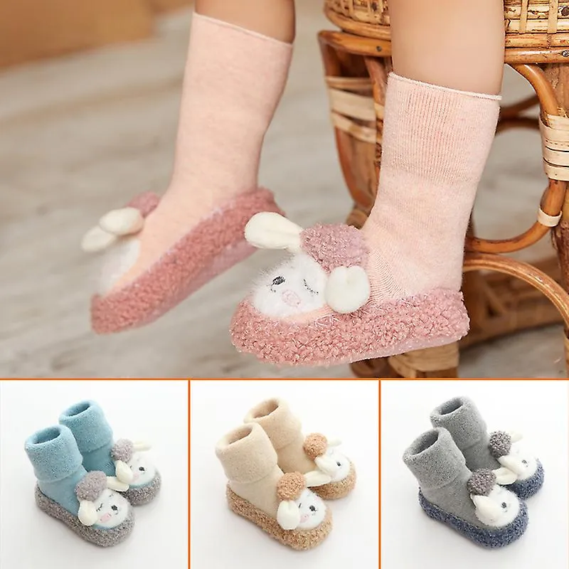 Baby Warm Floor Shoes Anti Slip Knitting Cotton Sock Shoes Breathable Fabric Upper Walking Sneakers Toddler Shoes New