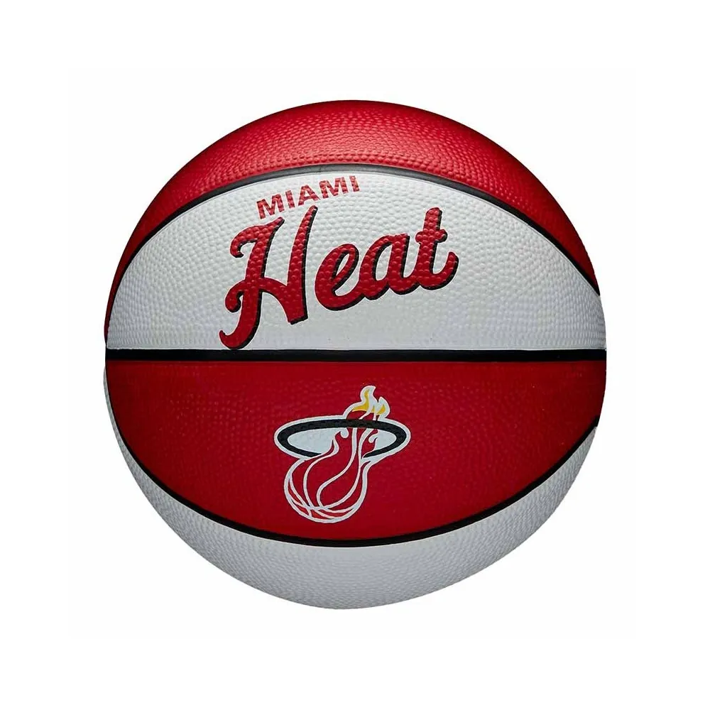 Balón Wilson Miami Heat NBA Team Retro Basketball Sz3