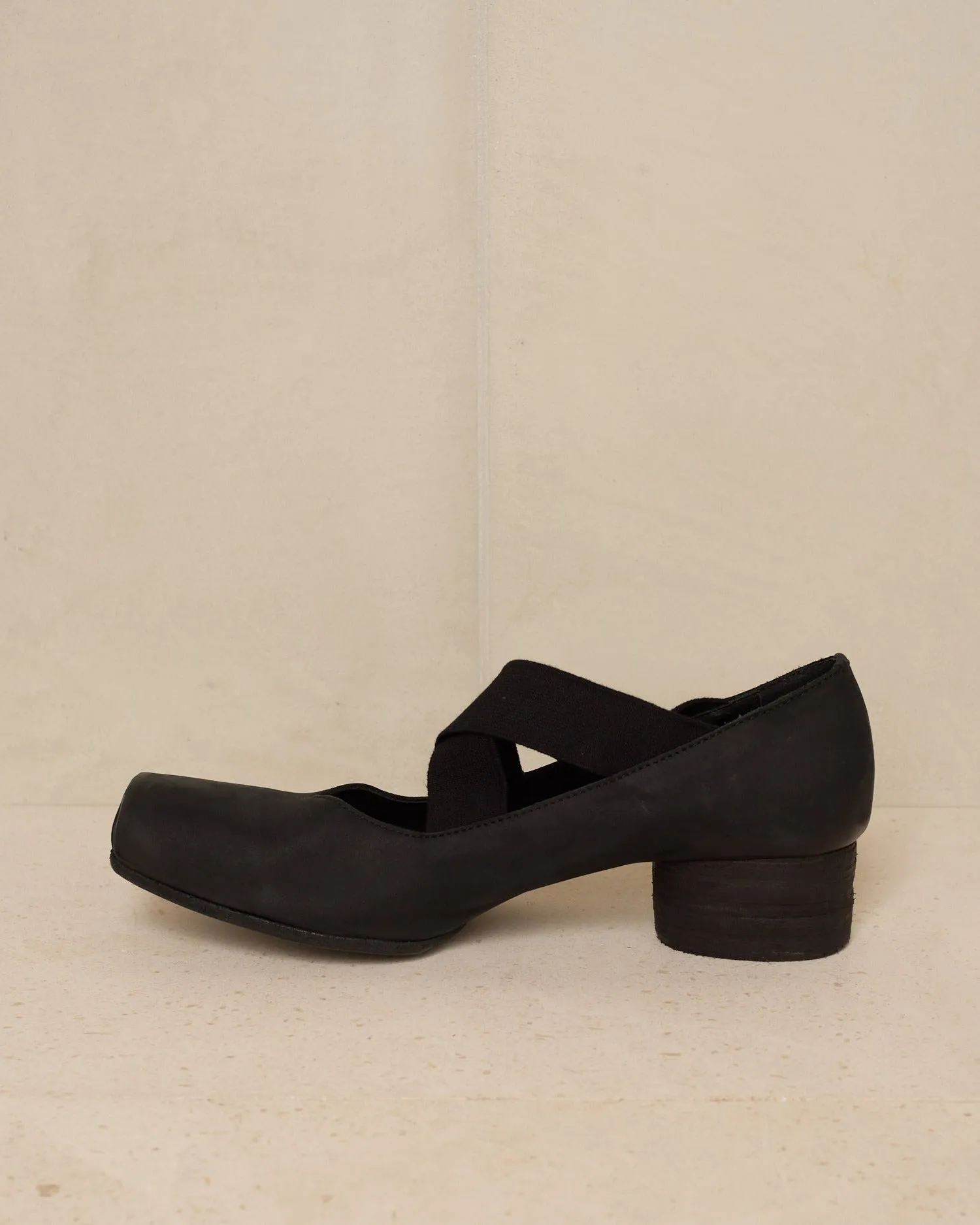 Black High Heel Ballet Shoes