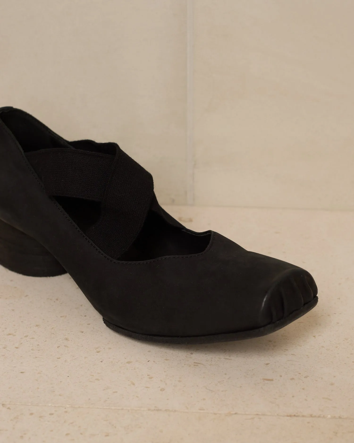 Black High Heel Ballet Shoes