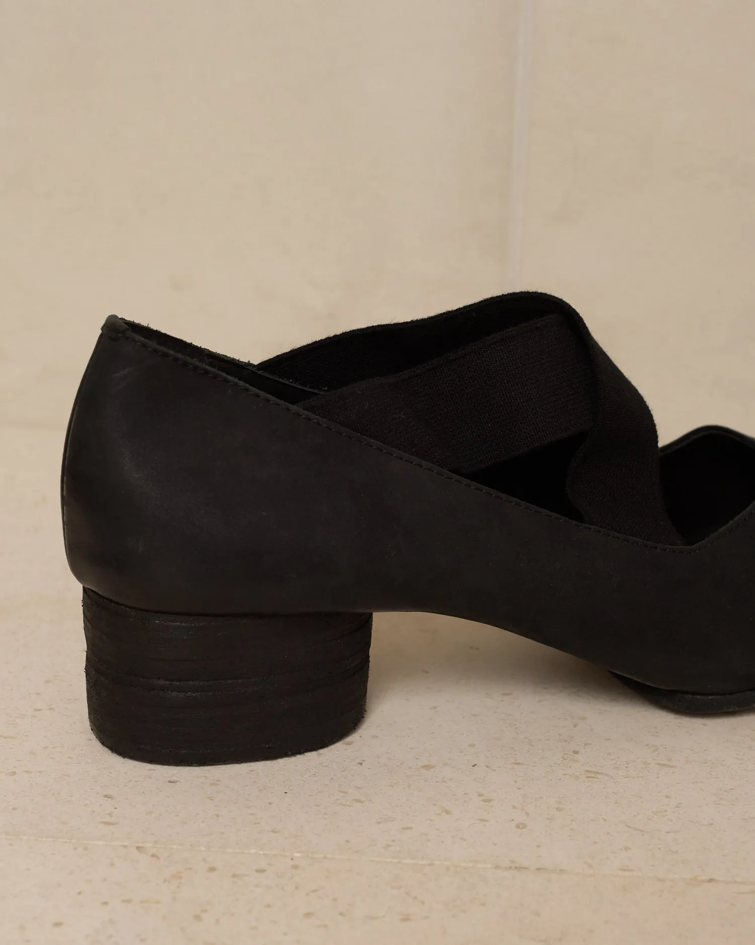 Black High Heel Ballet Shoes