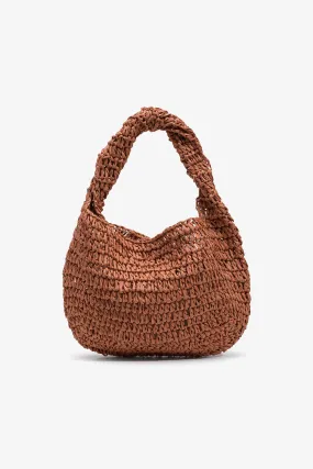 Bolso Hobo Efecto Paja