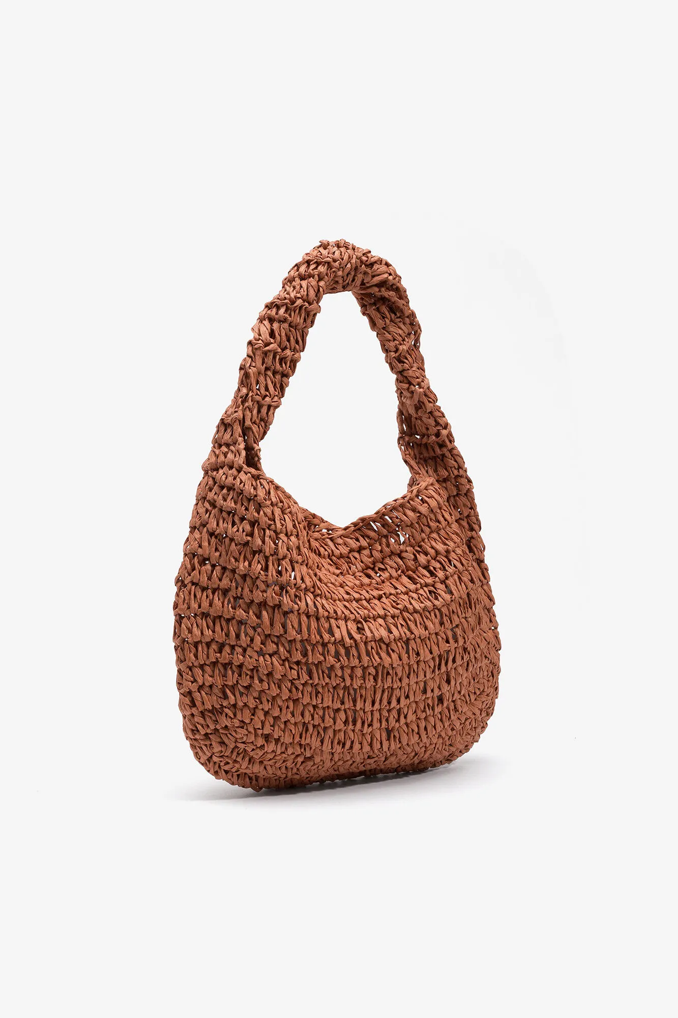 Bolso Hobo Efecto Paja