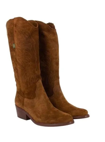 Botas Dakota Boots Cowboy Piel Marrón para Mujer