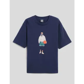 CAMISETA  ATHLETICS BASKETBALL TEE  NB NAVY