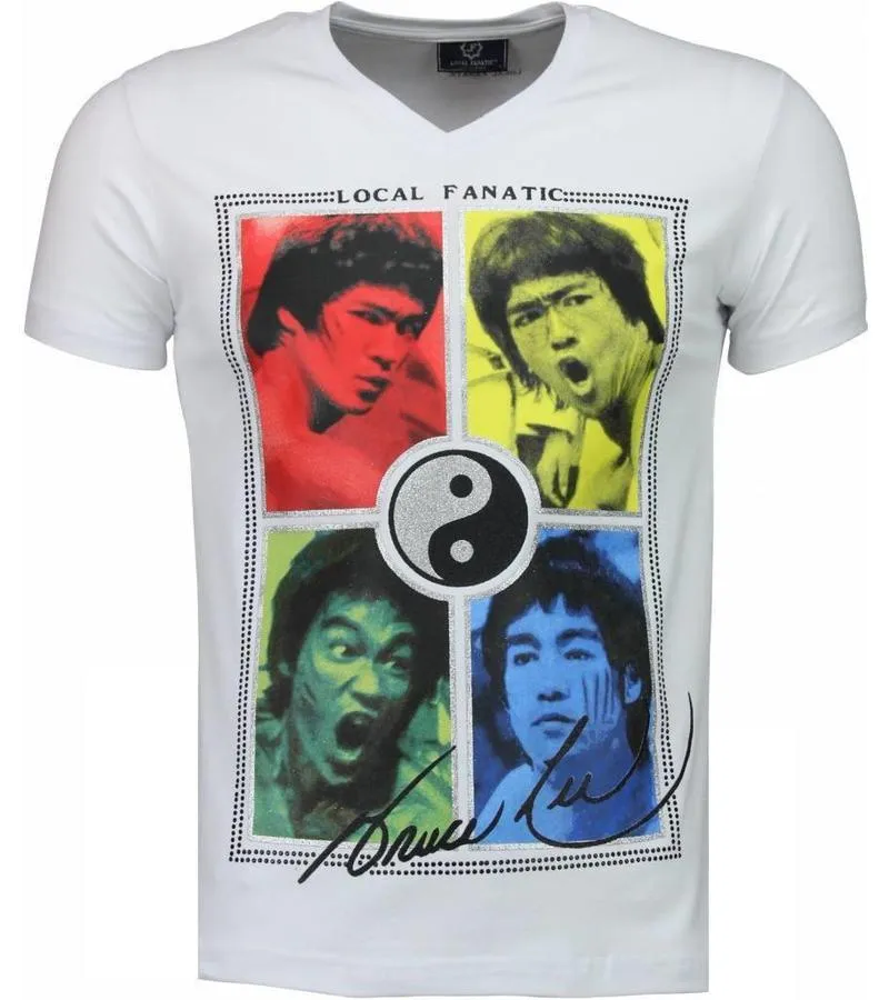 Camisetas - Bruce Lee Ying Yang  Camisetas Personalizadas - Blanco