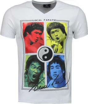 Camisetas - Bruce Lee Ying Yang  Camisetas Personalizadas - Blanco