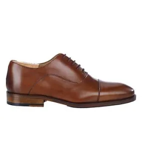 Cognac Patiné Men's Oxford shoes - Leather sole with pad - GRAKLEY