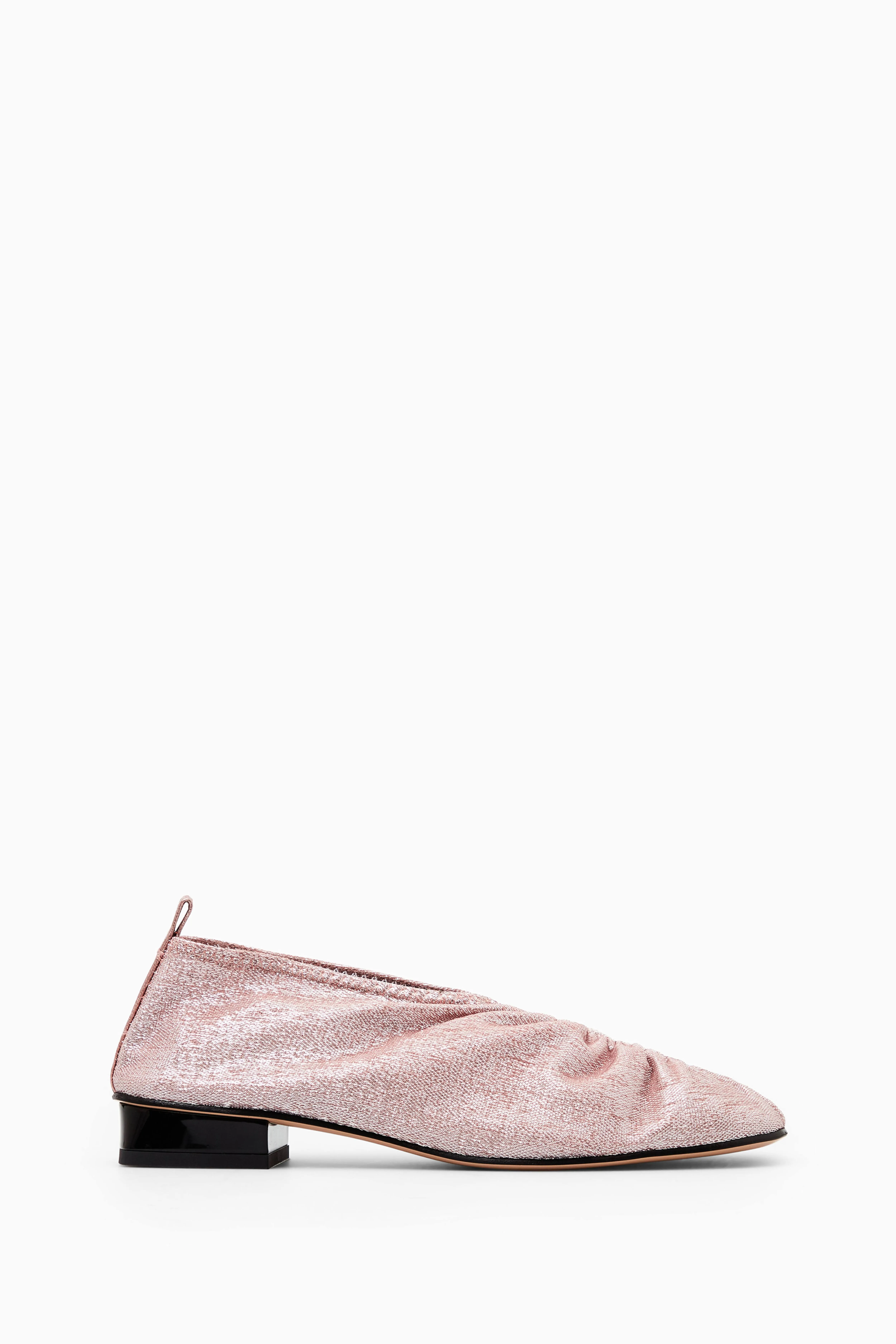 GATHERED METALLIC BALLET SHOES - Low heel - DUSTY PINK - Ladies | H&M GB