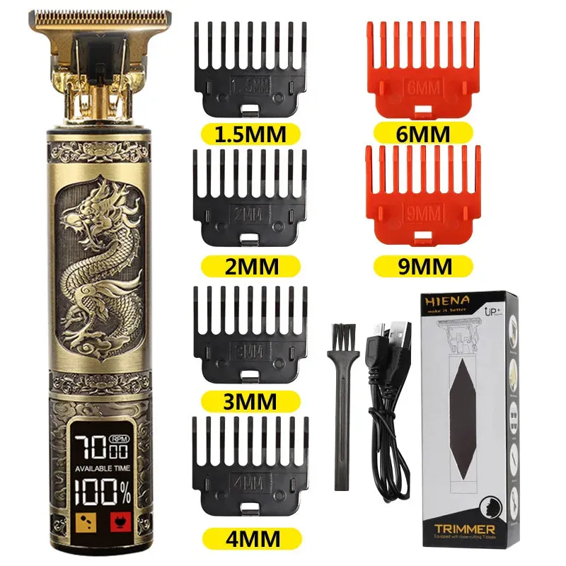 Hair Clipper Trimmer All In One Gold Light Head Rechargeable