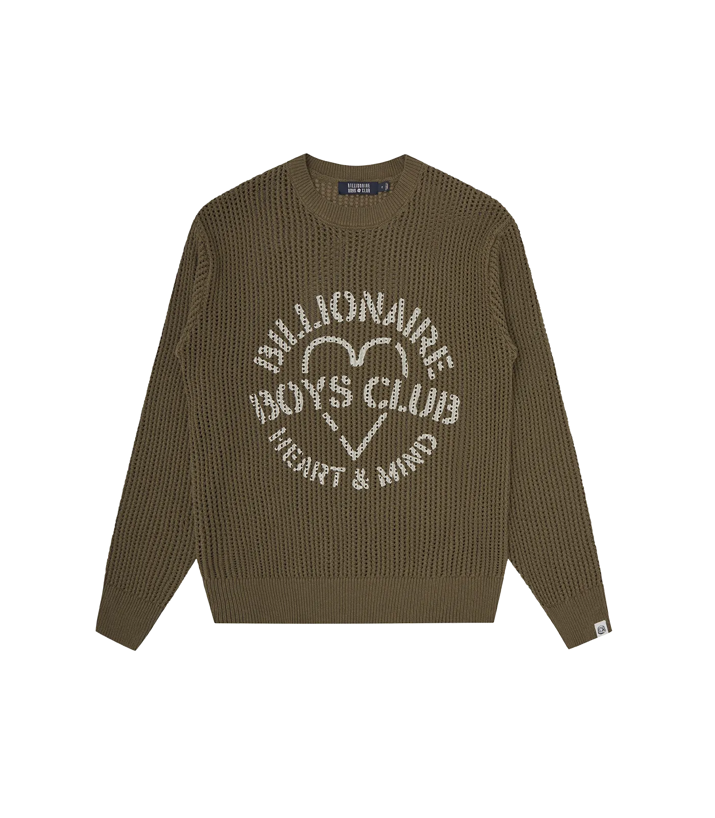 HEART & MIND STENCIL LOGO JUMPER - KHAKI