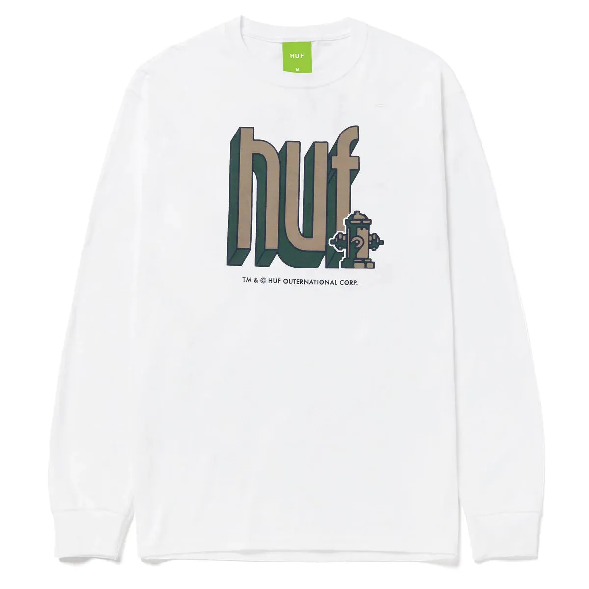 HUF Long Sleeve Tee - White