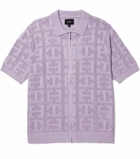 HUF - Polo Para Hombre Lavanda - Monogram Jaquard Zip