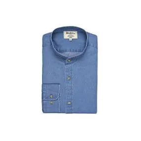 Indigo Denim shirt - Collarless - JOSEPH