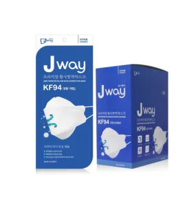 J Way Premium KF94 Mask 150ea Yellow Dust Control Sensitive Skin Hypoallergenic Face Disposable Masks Large Size White Color