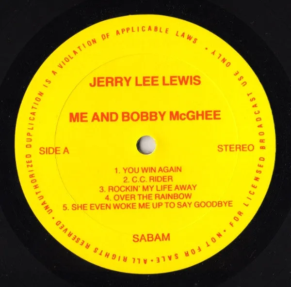 Jerry Lee Lewis ~ Me And Bobby McGhee