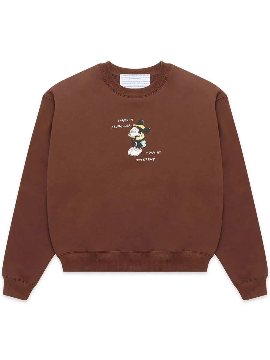 Jungles Jungles California Mickey Crewneck - Brown