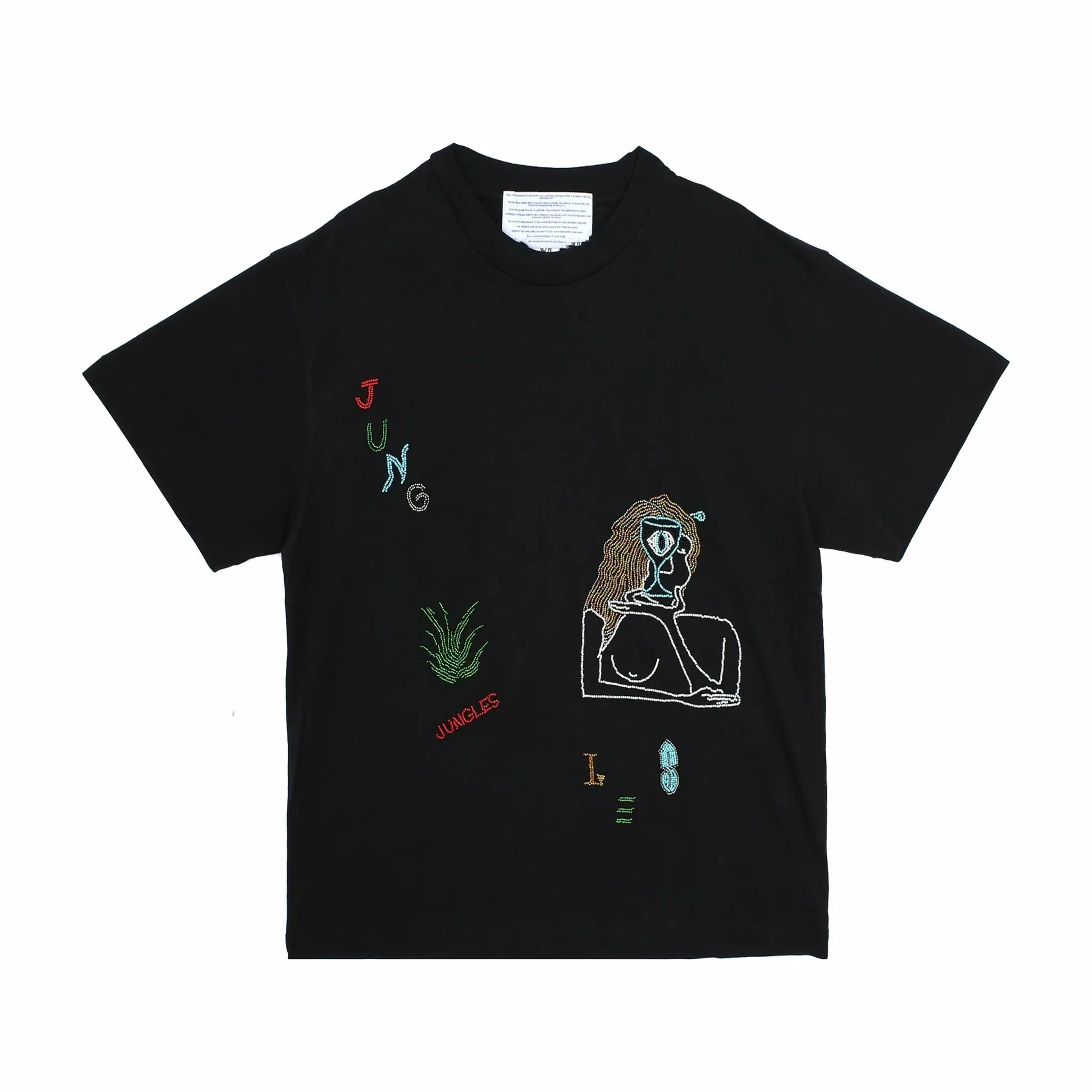 Jungles Slow Down Beaded Tee (Black)