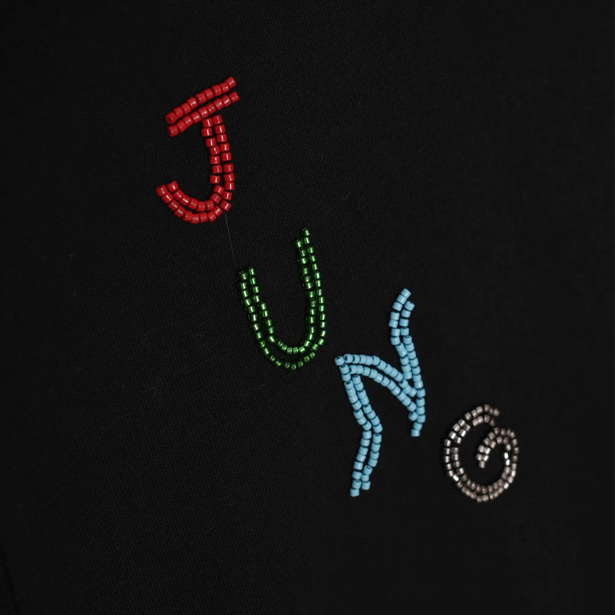 Jungles Slow Down Beaded Tee (Black)