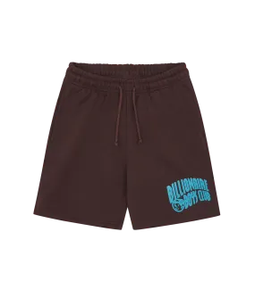 KIDS ARCH LOGO SHORTS - BROWN