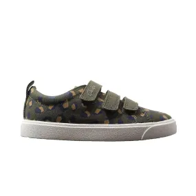 Kids Clarks City Vibe Kids | Olive Camo | Childrens Rip Tape Casual Shoes