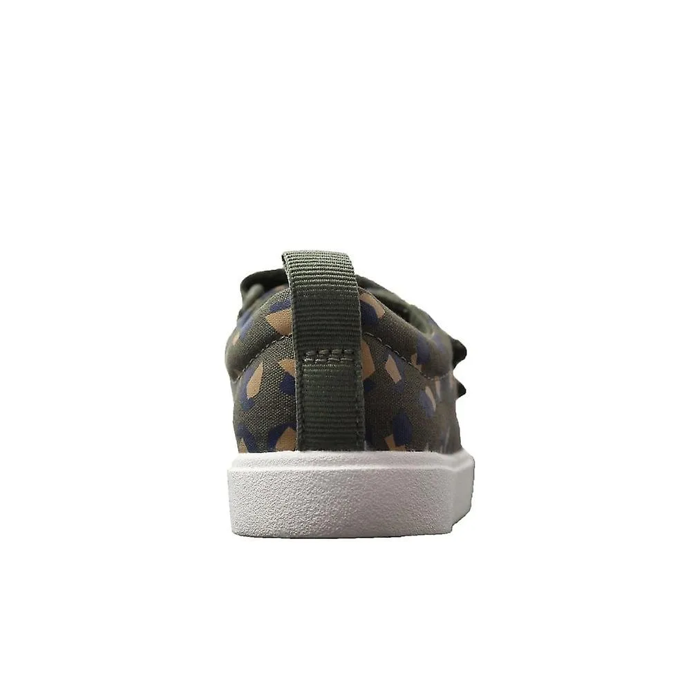 Kids Clarks City Vibe Kids | Olive Camo | Childrens Rip Tape Casual Shoes