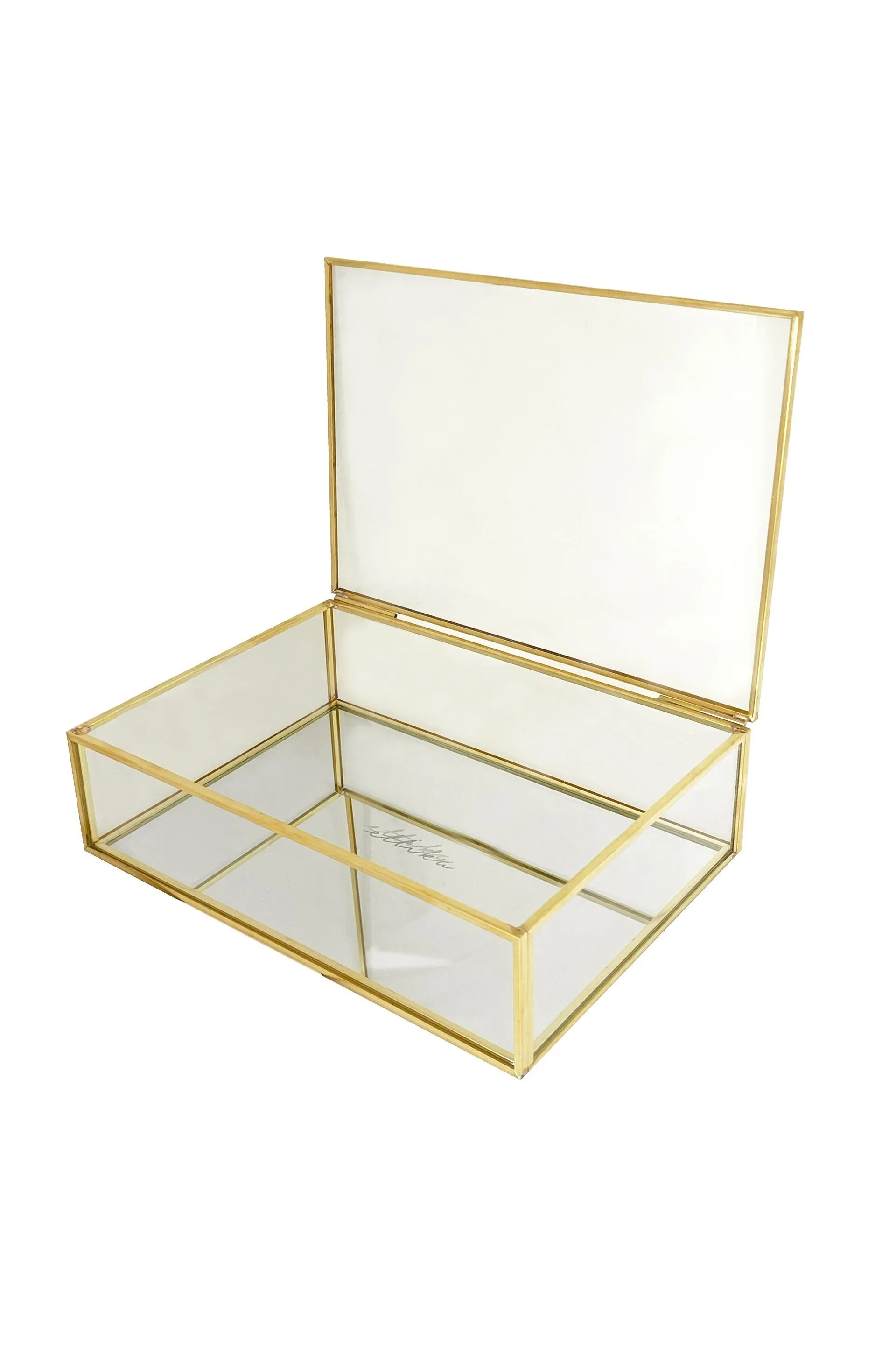 Large Treasures Mirror Bottom Jewelry and Display Box