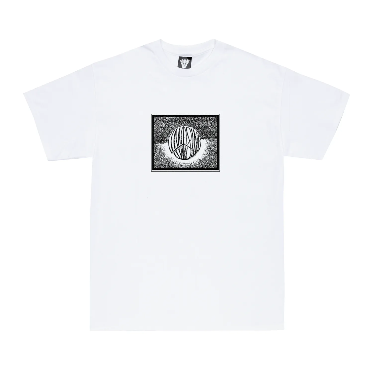 Limosine Peace Ball Tee White