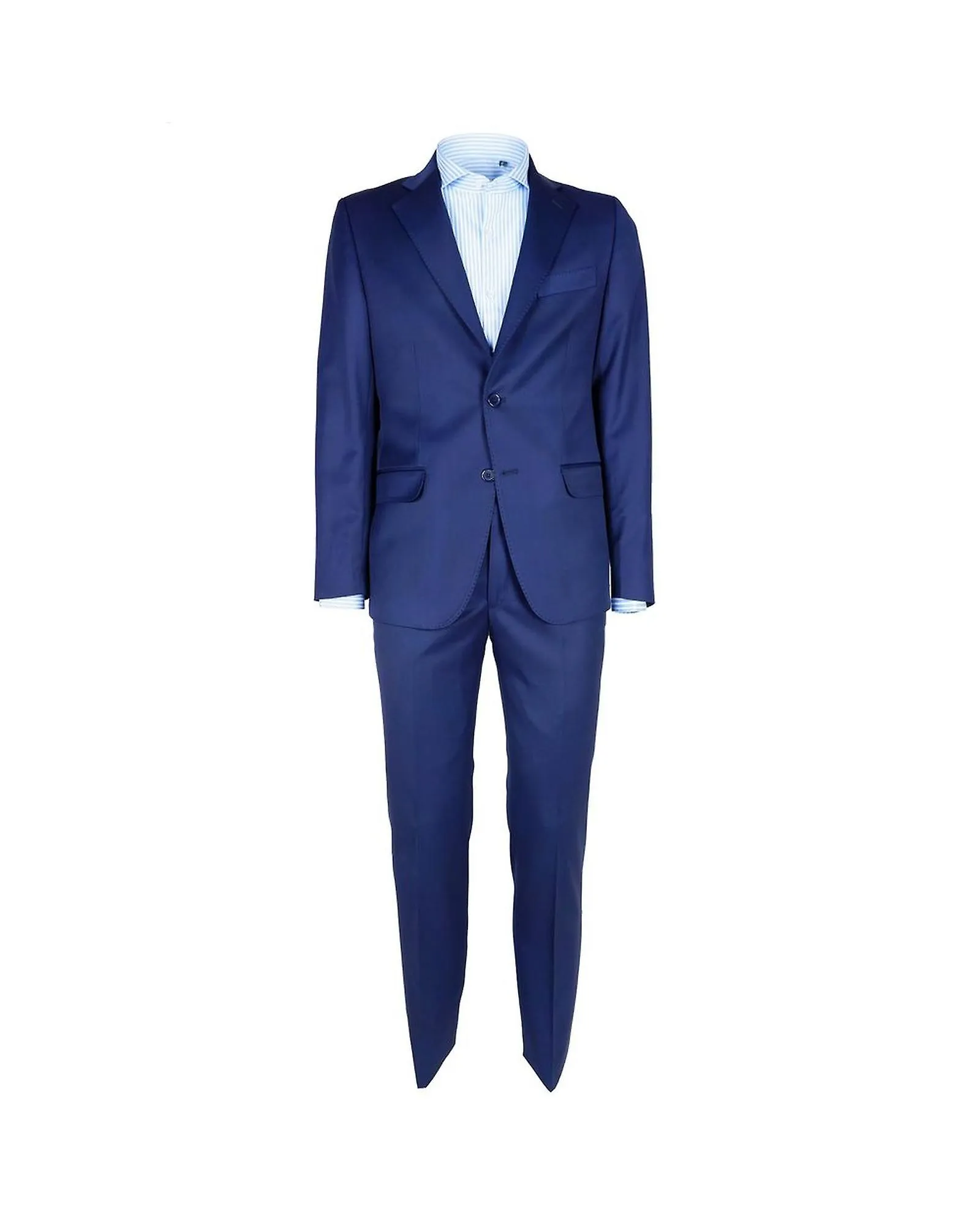 Made in Italy Virgin Wool Suit with Two Button Closure