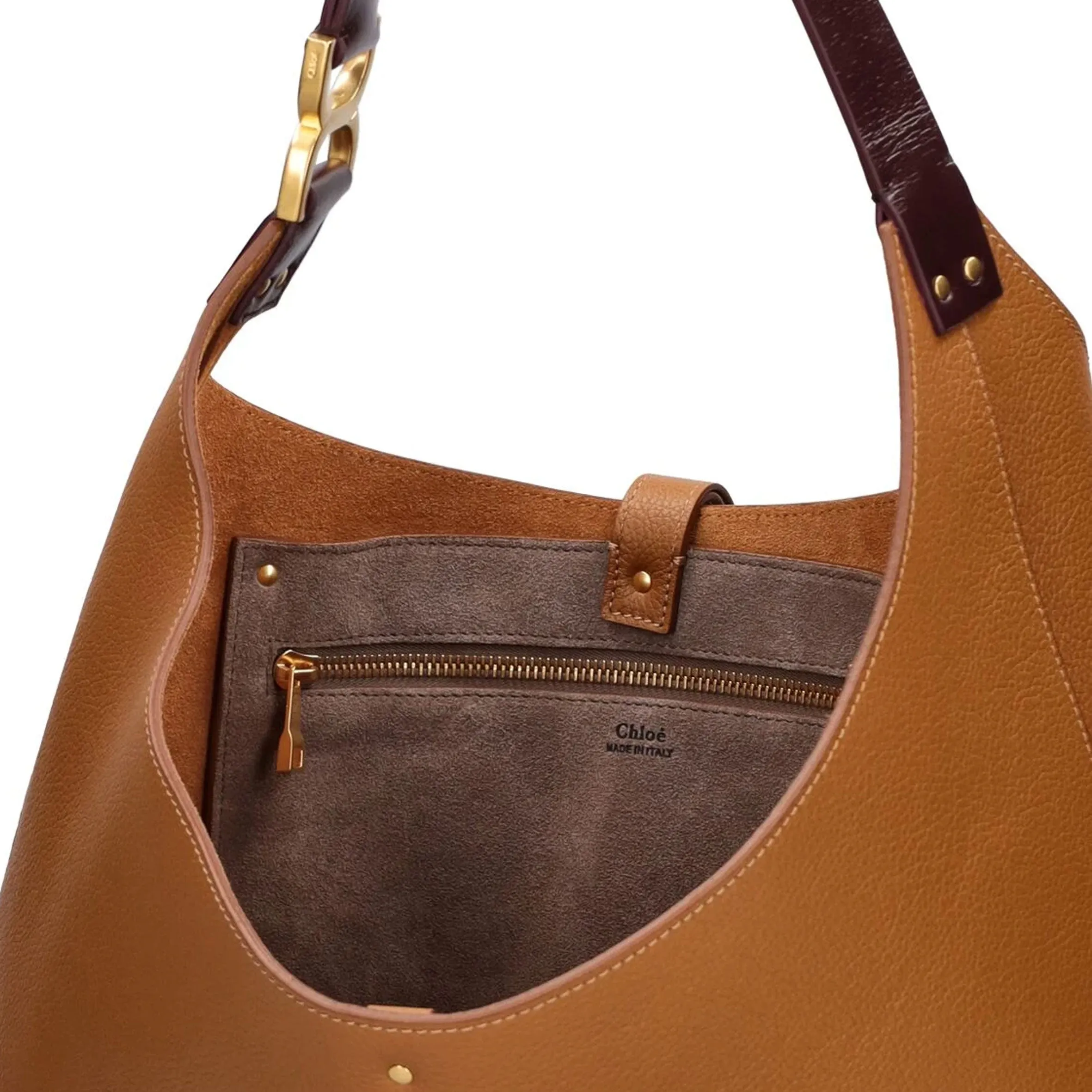 Marcie Pottery Brown Hobo Bag