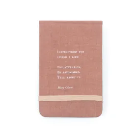 Mary Oliver Fabric Notebook