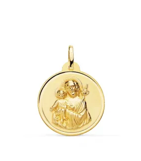 Médaille Saint Joseph 18 carats 22mm Biseau