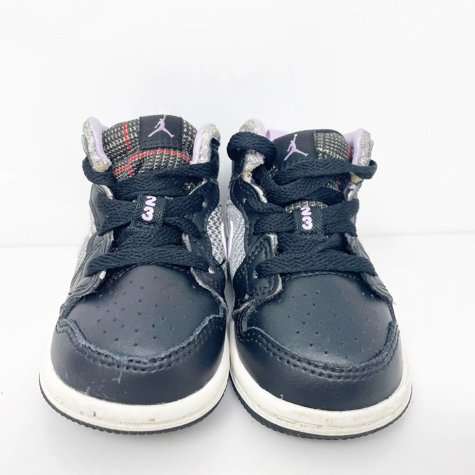 Nike Boys Air Jordan 1 Mid SE DC7228-015 Black Basketball Shoes Sneakers Size 4C