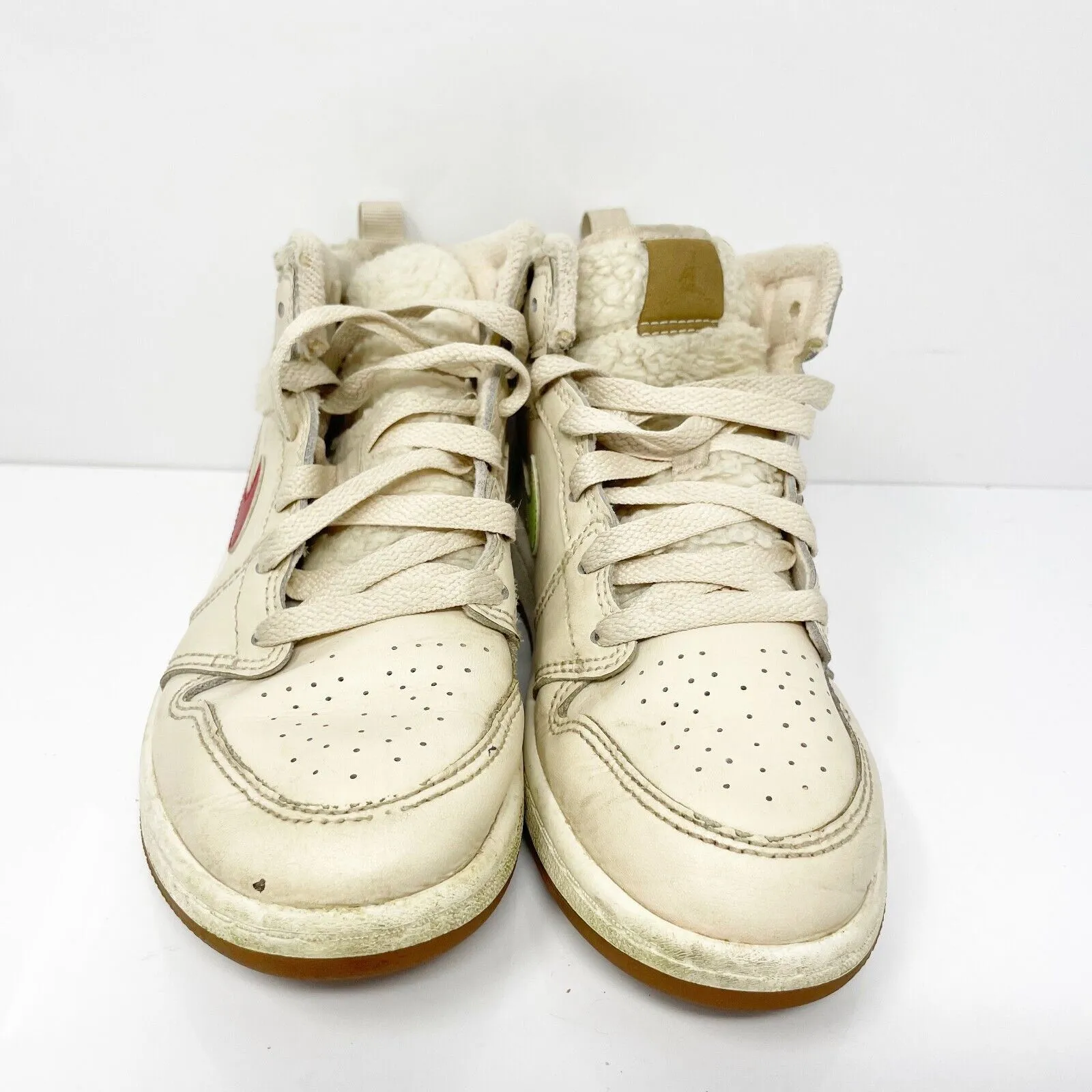 Nike Boys Air Jordan 1 Mid Utility DO2208-264 Beige Basketball Shoes Sneakers 1Y