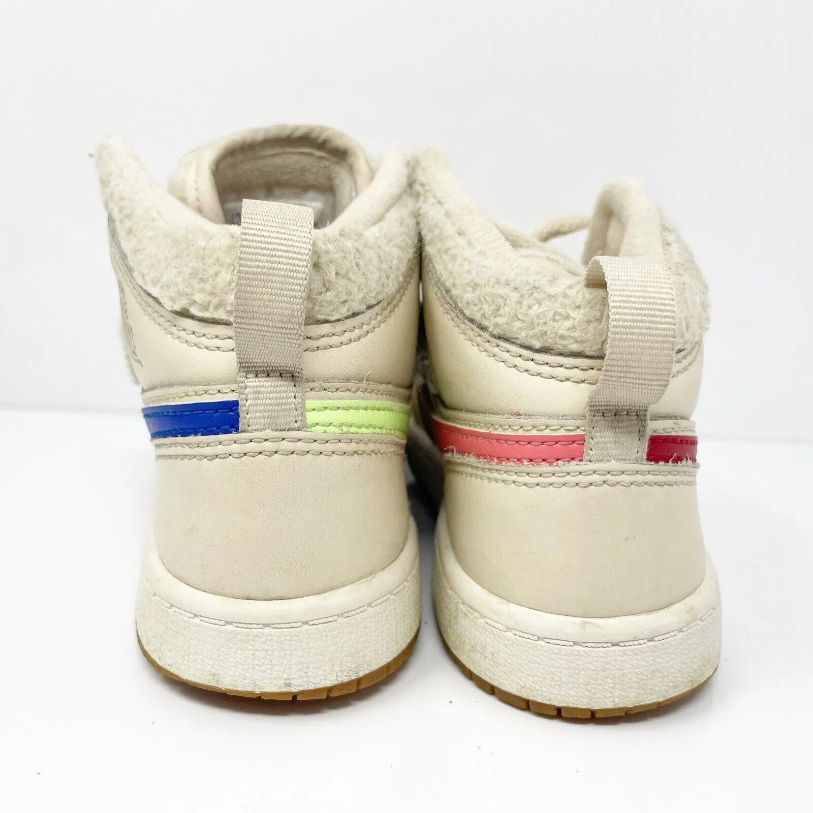 Nike Boys Air Jordan 1 Mid Utility DO2208-264 Beige Basketball Shoes Sneakers 1Y