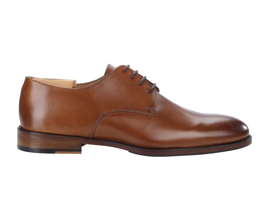 Patina Cognac Derby Shoes - DOVER II