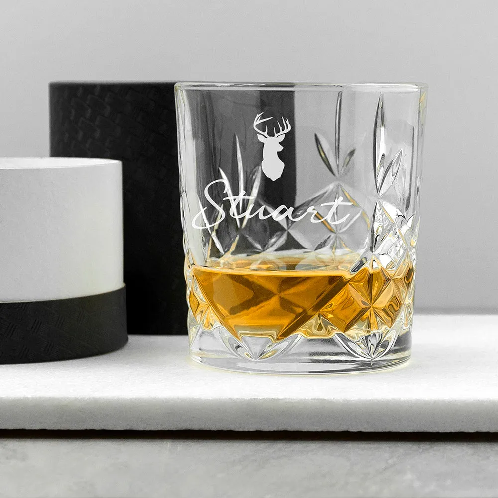 Personalised Stag Whisky Tumbler