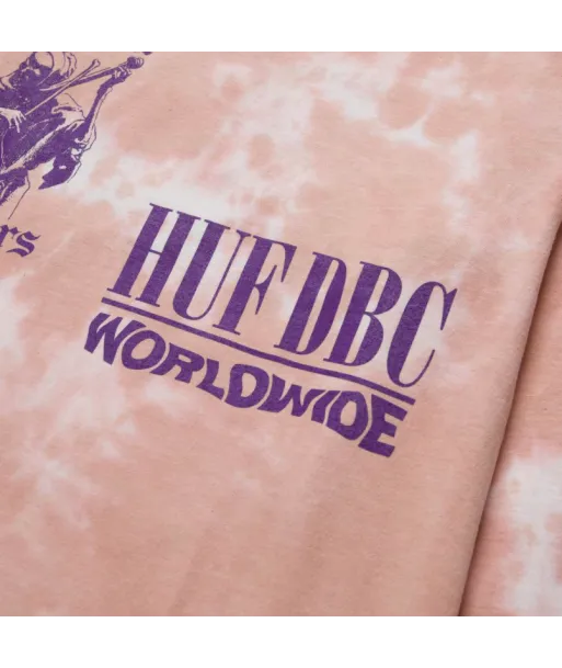 Polera HUF Manga Larga Disorder Desteñida Rosada