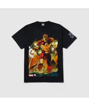 Polera HUF x Avengers I Am Iron Man Negra