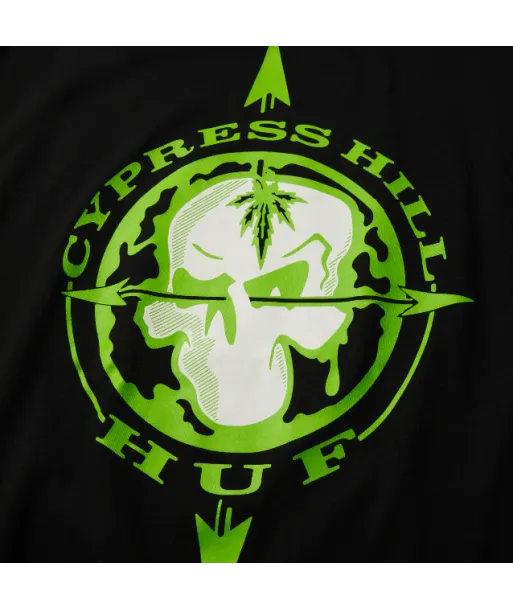 Polera HUF x Cypress Hill Blunted Compass Negra