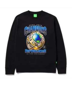 Poleron HUF Crewneck Champions Negro