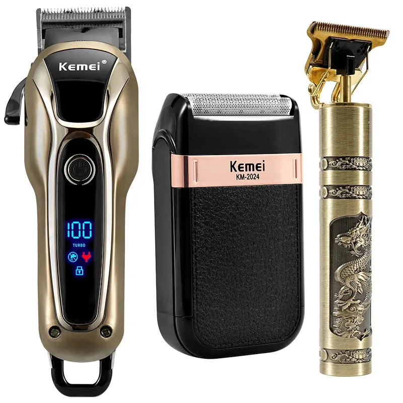 Professional Barber Hair Clipper Rechargeable Shaver Cordless Corded