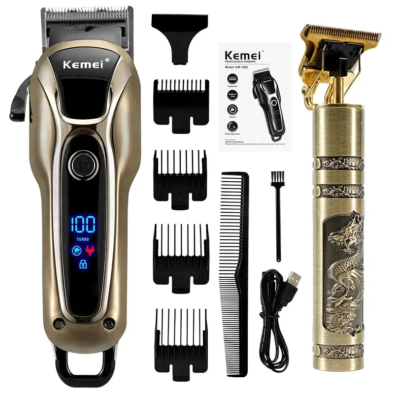 Professional Barber Hair Clipper Rechargeable Shaver Cordless Corded