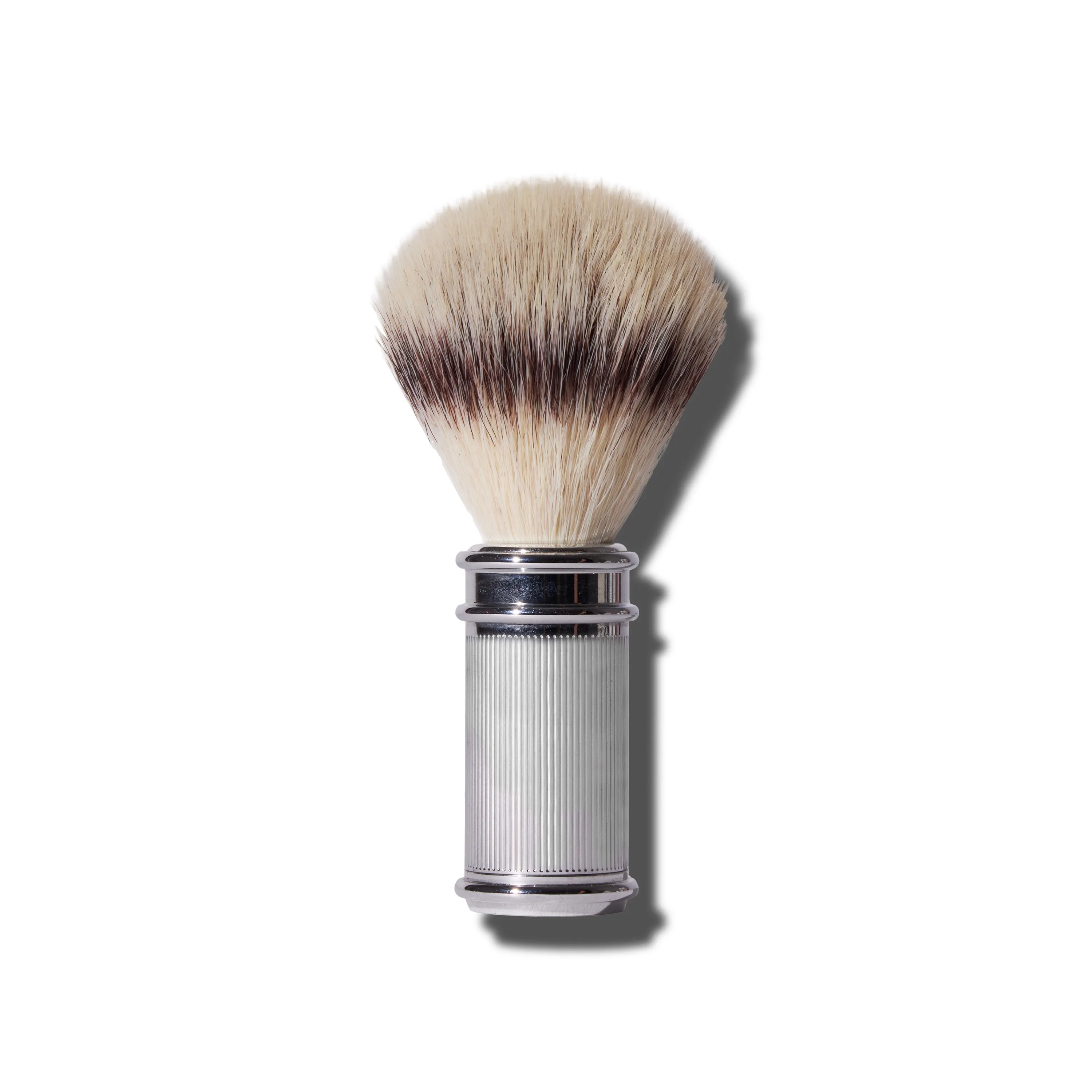 Ribbed Chrome Shave Brush