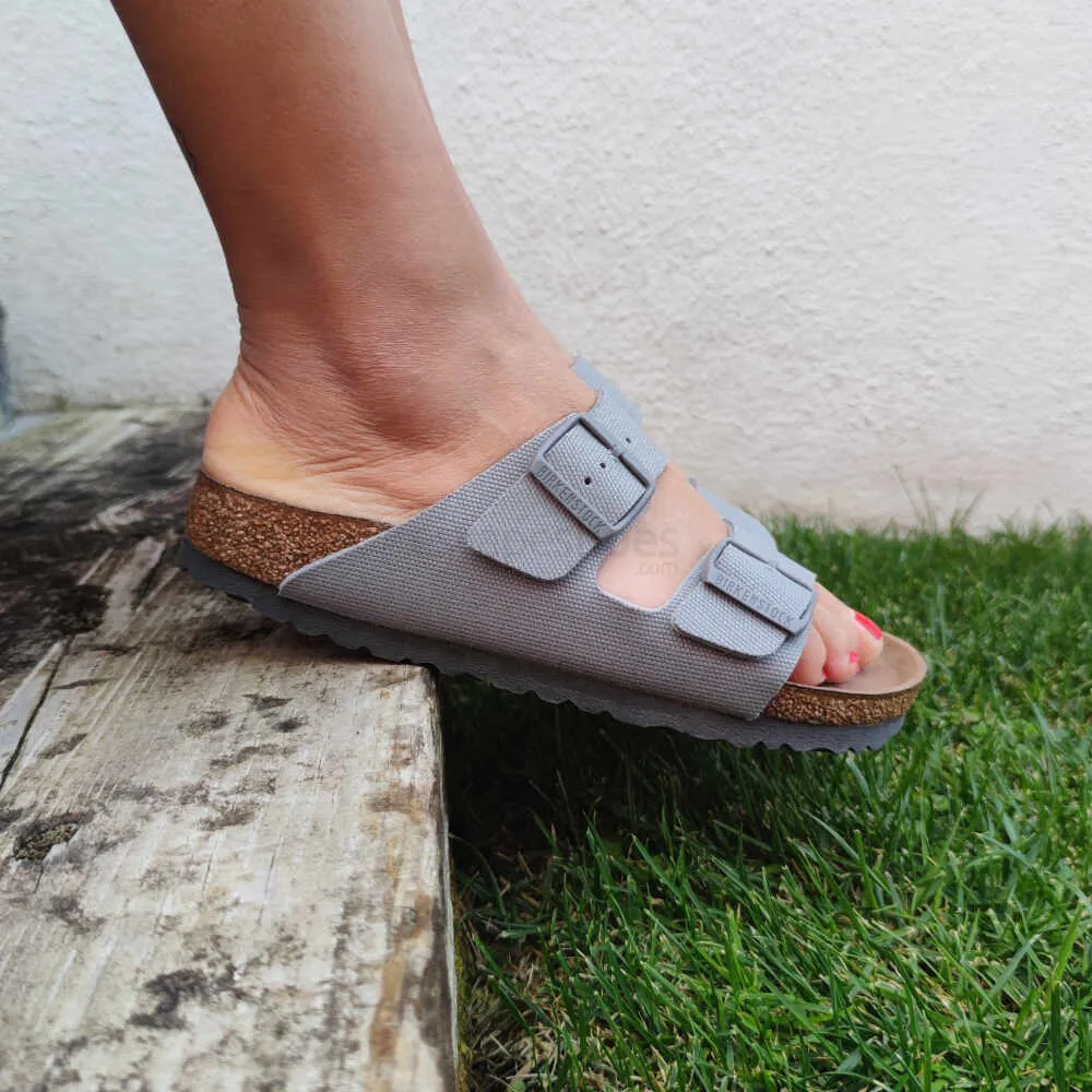 Sandalias BIRKENSTOCK Arizona Tex Vegan Canvas Stone Coin